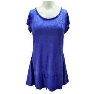 Anthro Postmark Flowy Purple Short Sleeve T-Shirt XS